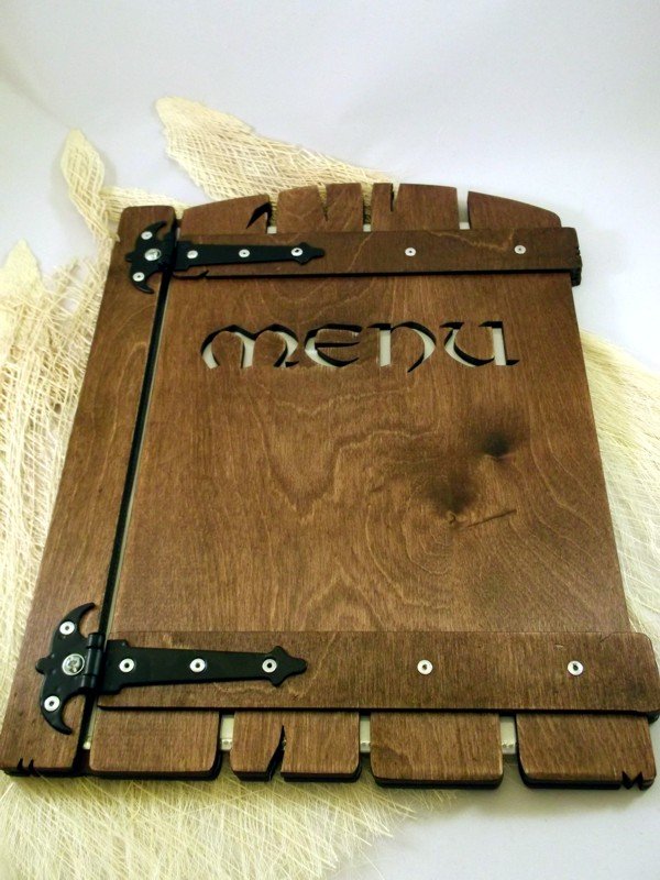 Holz Menu design A5
